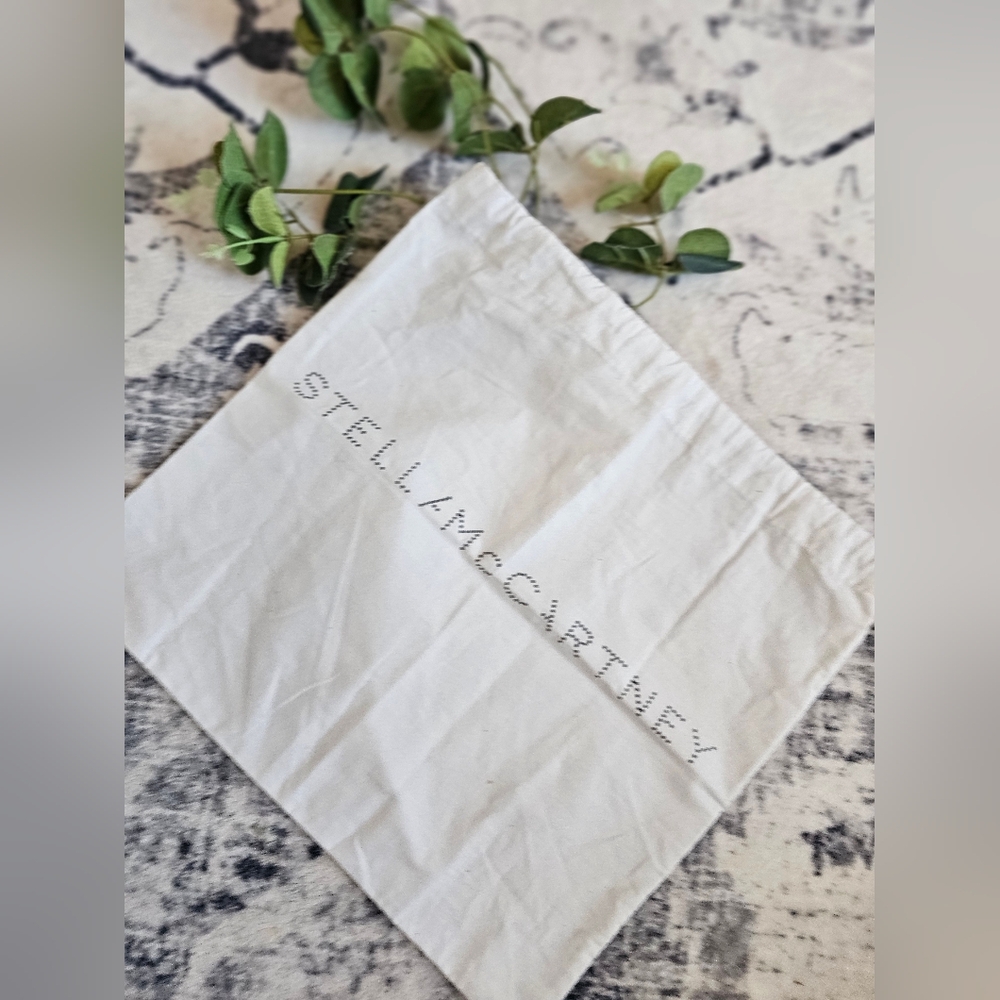 Stella McCartney White Canvas Dust Bag with Logo